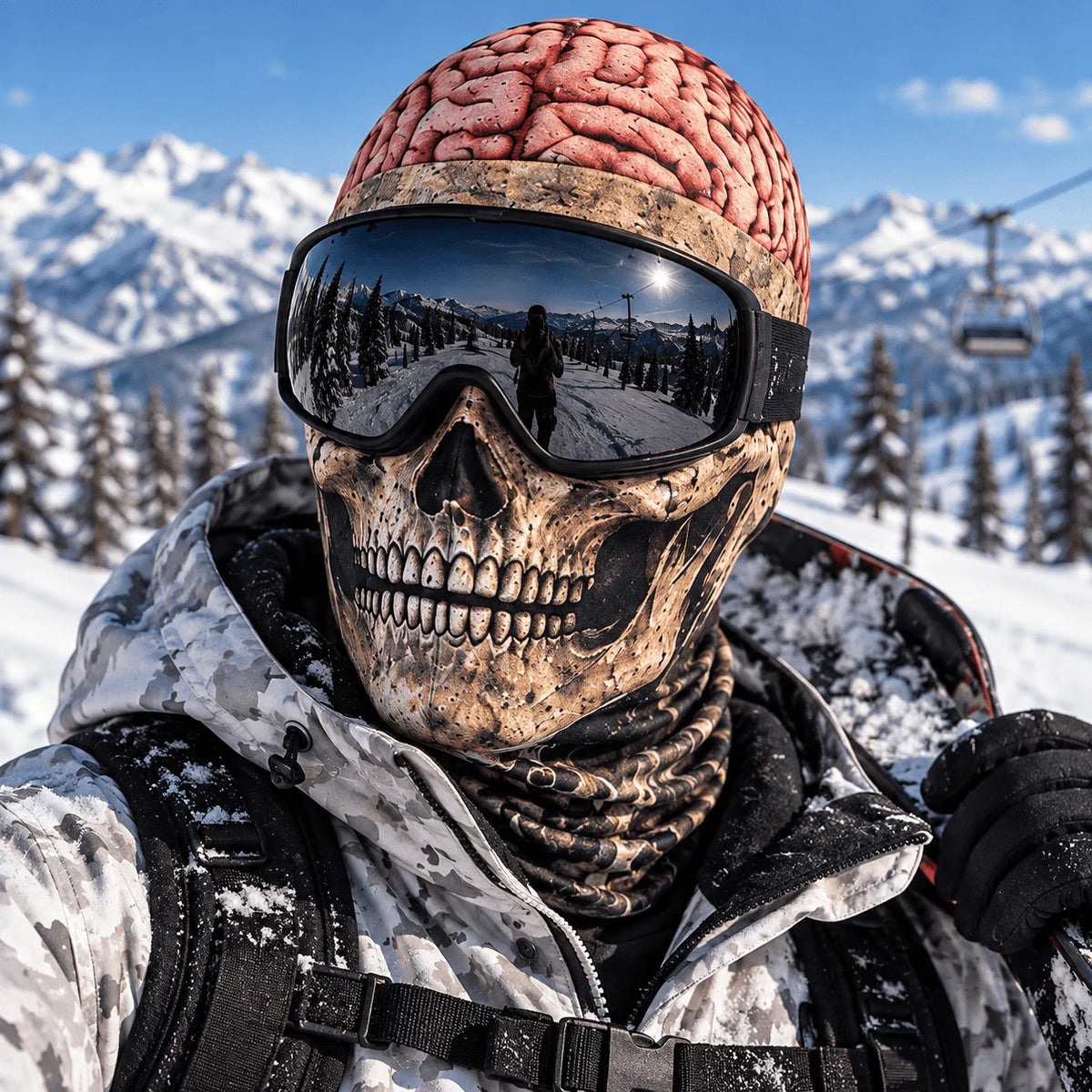 π Skull Ski Balaclava Face Mask
