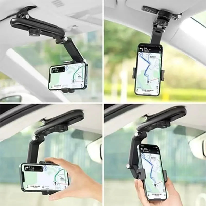 📱HOT SALE-🔥New 1080° Multi-function Sun Visor Universal 360 Degree Rotating Phone Holder✨