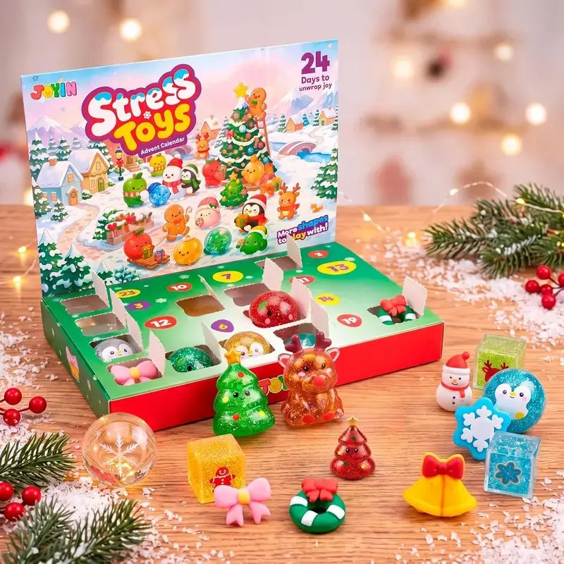 Advent Calendar 2026 Christmas Stress Relief Toy 24PCS Squeeze