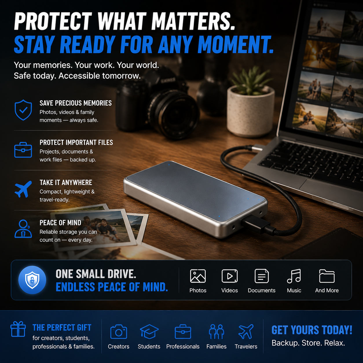 Portable External SSD β Protect Your Photos, Videos & Important Files