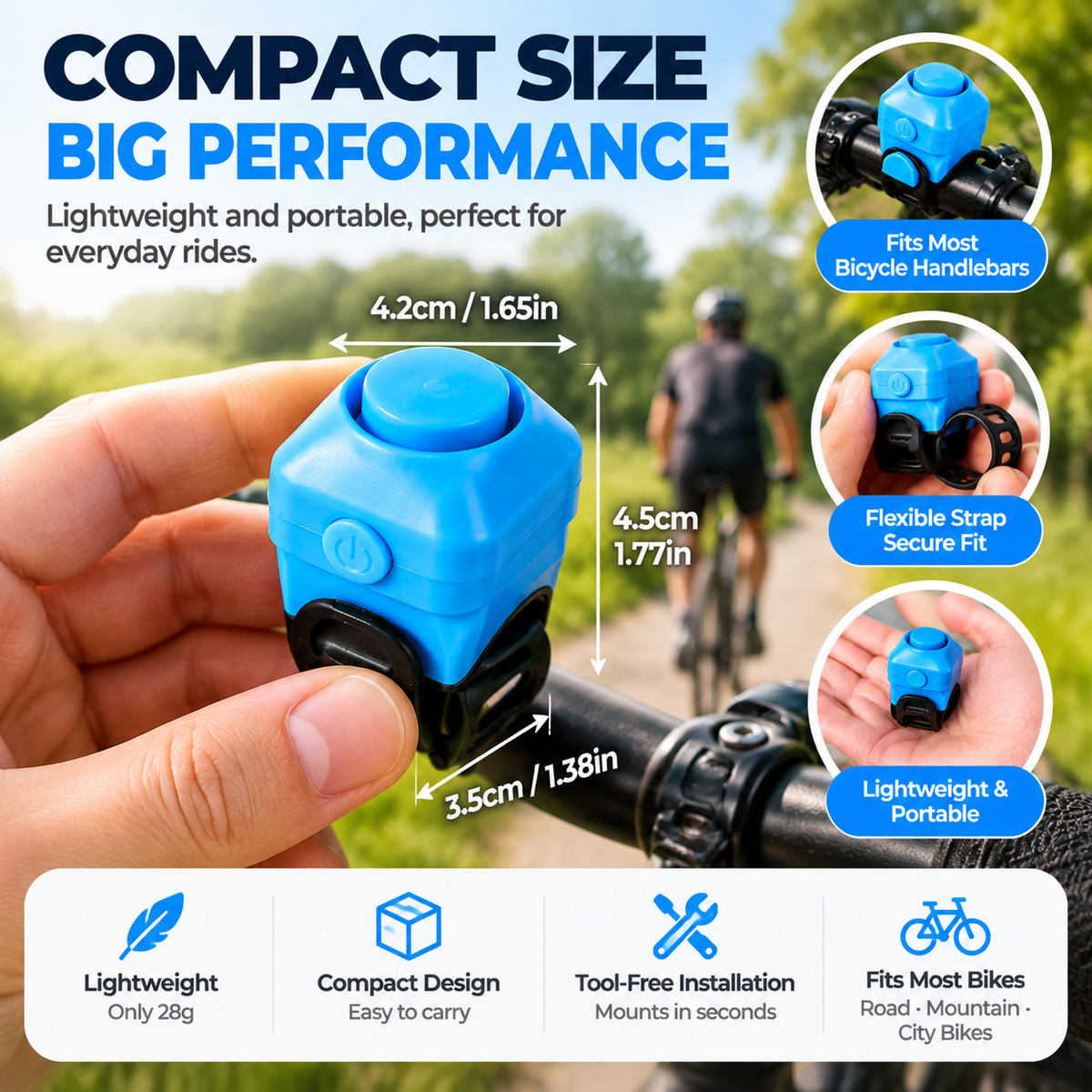Wireless Bike Electric Bell – Loud Safety Horn With 5 Sound Modes For Safer Cycling