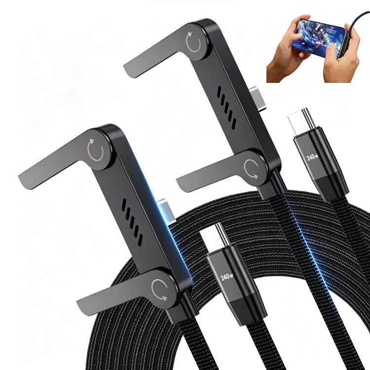 Invisible Holder Charger Cable with Stand,240w super fast charging 2-in-1 Fast ChargingCord & Phone Stand