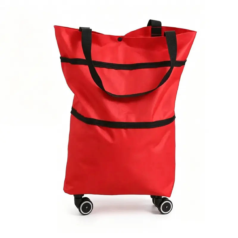 ๐ Wheeled Folding Shopping Tote