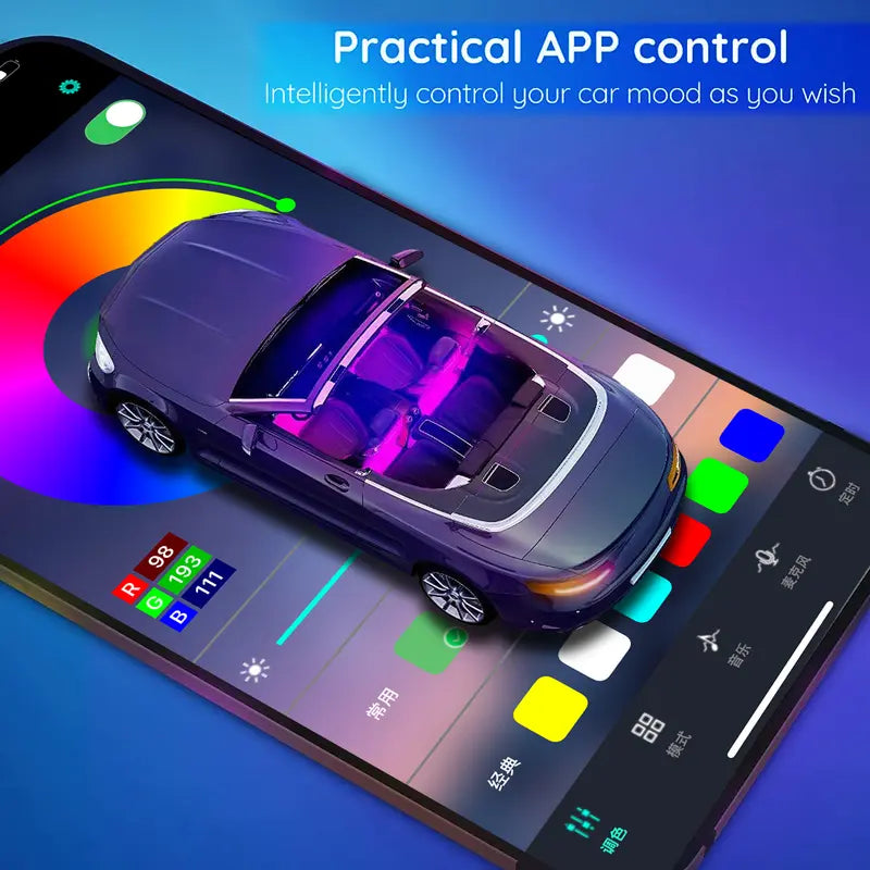 RGB Car Interior LED Strip Lights