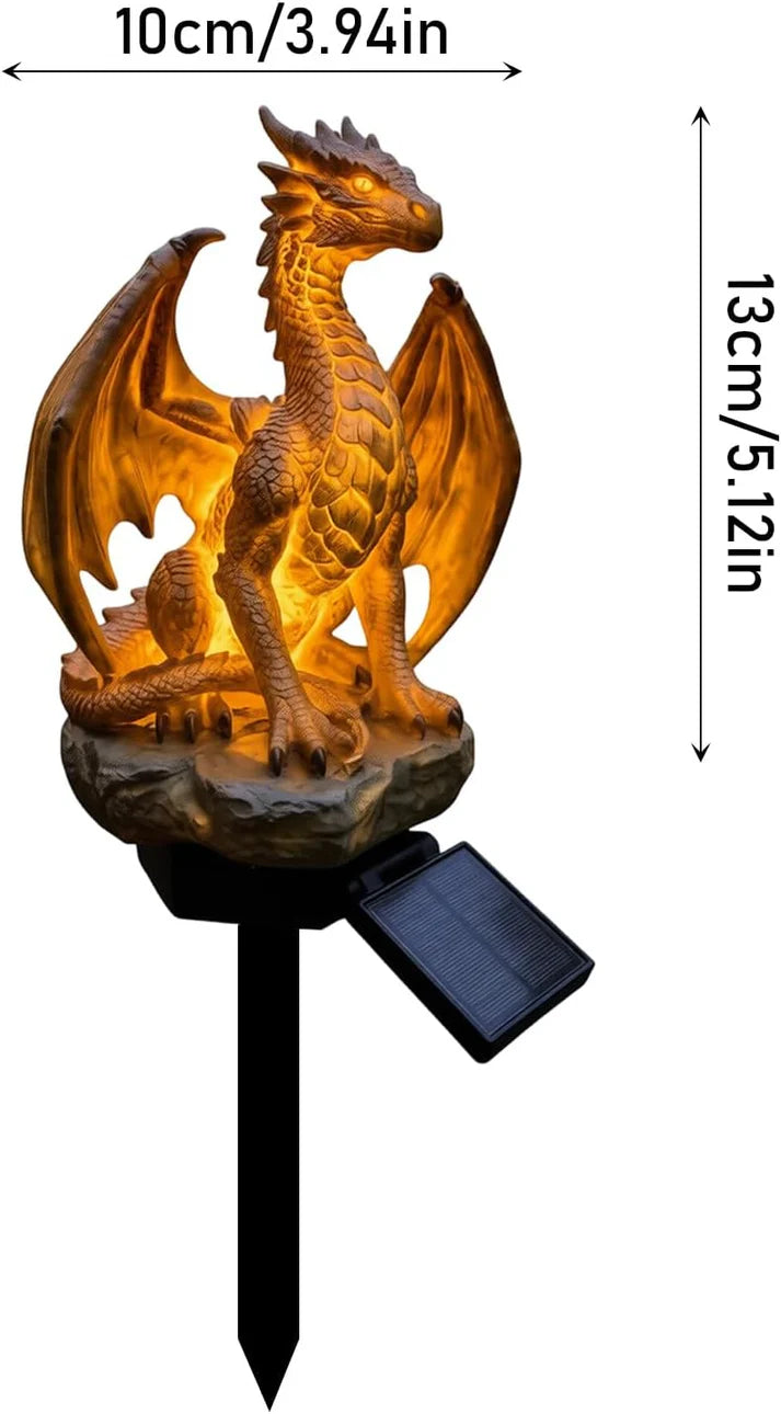 Solar Dragon Garden Statue Light