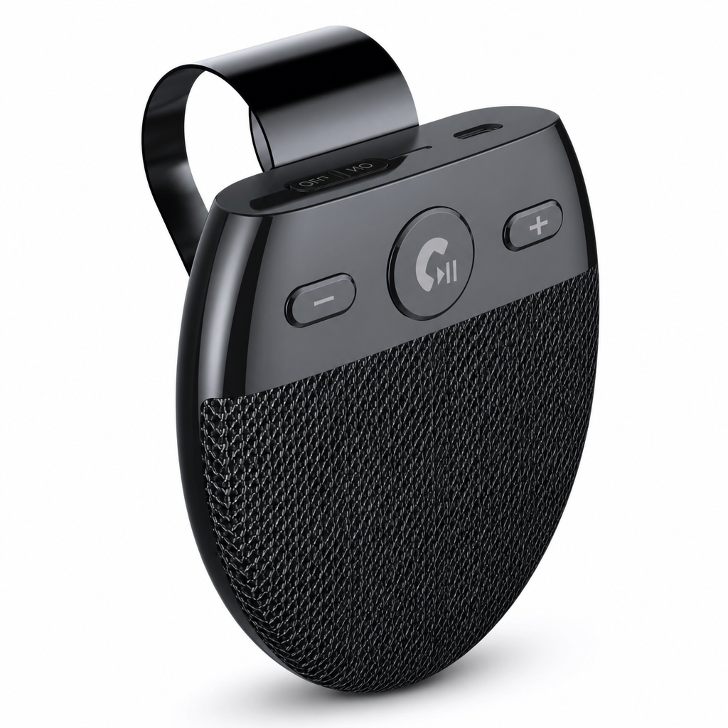 Car Sun Visor Bluetooth Speakerphone – Vibration Auto Power On, Hands-Free Calls 📞