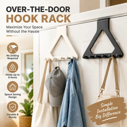 2 Packs Over-the-Door Triangle Hanging Organizer - No-Drill Slide Installation 🪝