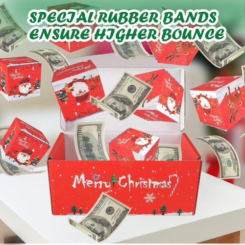 🎄 Surprise Gift Box Explosion Unique Folding Bouncing Red Envelope Cash Box