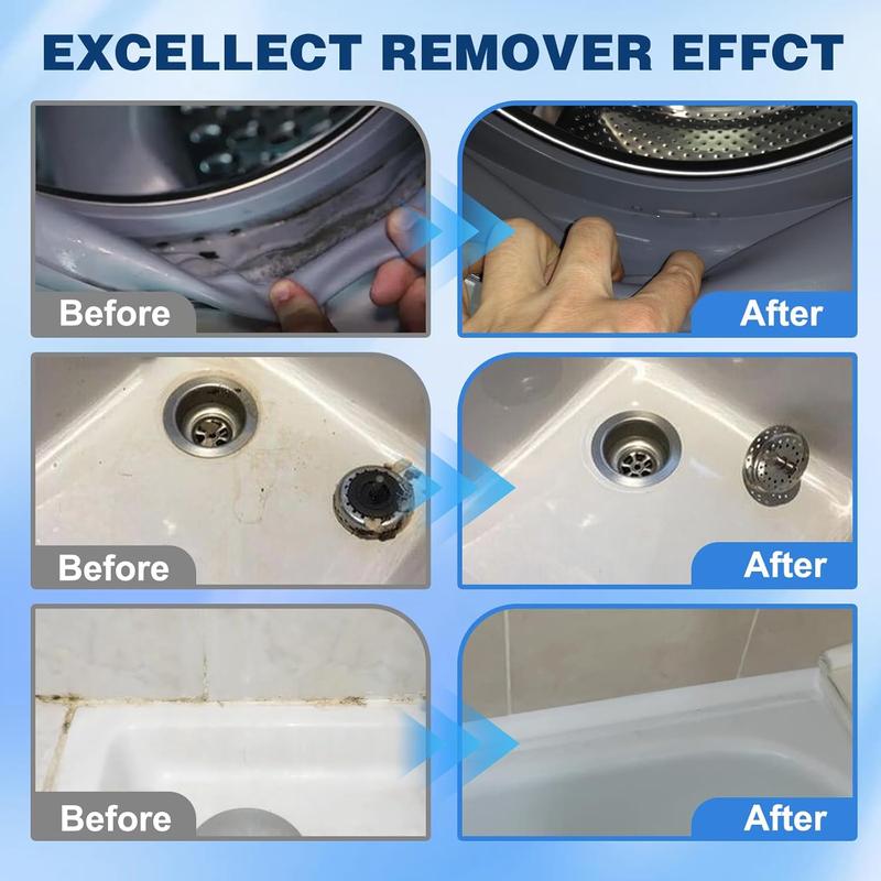 Stubborn Stain Remover Gel with Scrub Brush, Bathroom Kitchen Tile Grout Cleaner