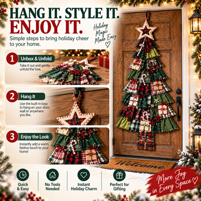 🎄 CHRISTMAS DOOR FAVORITE| Layered Fabric Tree Hanging