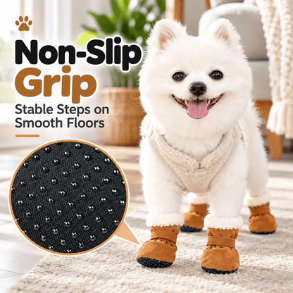 Soft Velvet Puppy Booties, Warm Non-Slip Paw Covers for Small Dogs 🐾
