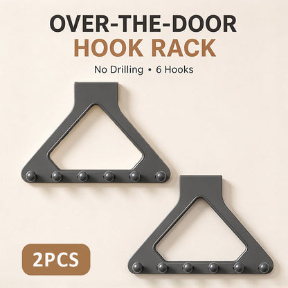 2 Packs Over-the-Door Triangle Hanging Organizer - No-Drill Slide Installation 🪝