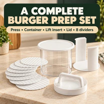 🍔Burger Patty Press & Storage Set | Prep, Stack & Chill