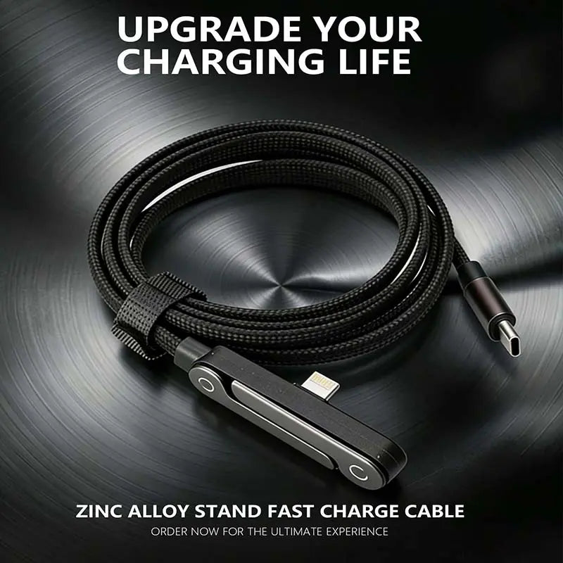 Invisible Holder Charger Cable with Stand,240w super fast charging 2-in-1 Fast ChargingCord & Phone Stand