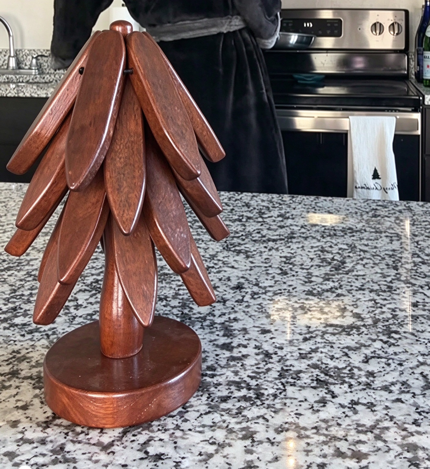 Christmas tree wooden trivets