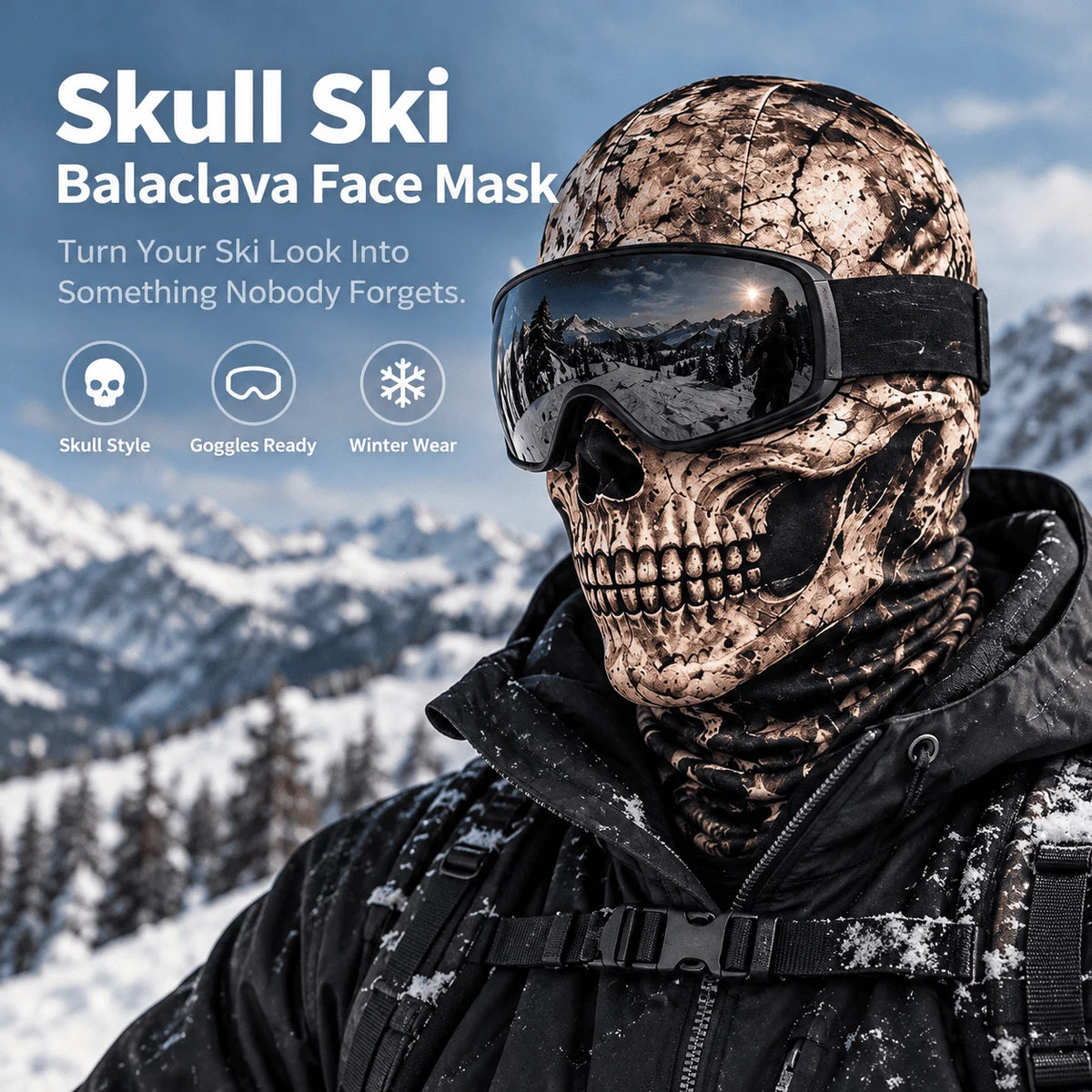 💀 Skull Ski Balaclava Face Mask
