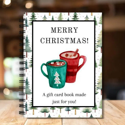 Christmas Gift Card Book, Diy Spiral Bound Gift Card Book