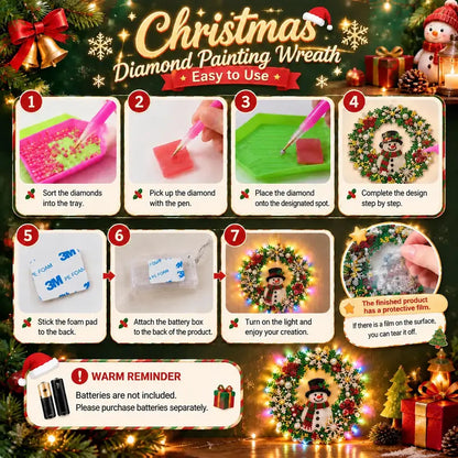 Christmas Diamond Painting Ornament Kit – 18 Designs