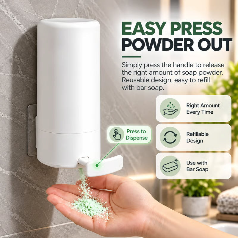 Bar Soap Grinder & Dispenser | Drill-Free Installation