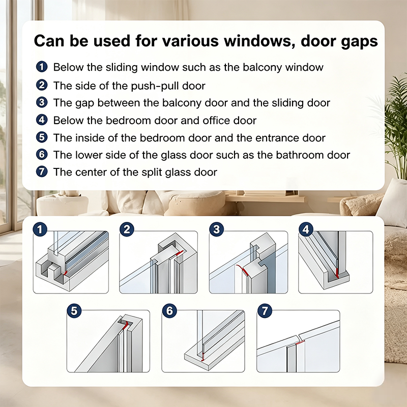 🚪Door Draft Stopper & Insulation Seal for Doors and Windows, 16.4 Ft x 1.38 In