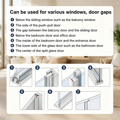 🚪Door Draft Stopper & Insulation Seal for Doors and Windows, 16.4 Ft x 1.38 In