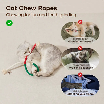3-Pack Variety Organic Cotton Cat Chew Ropes