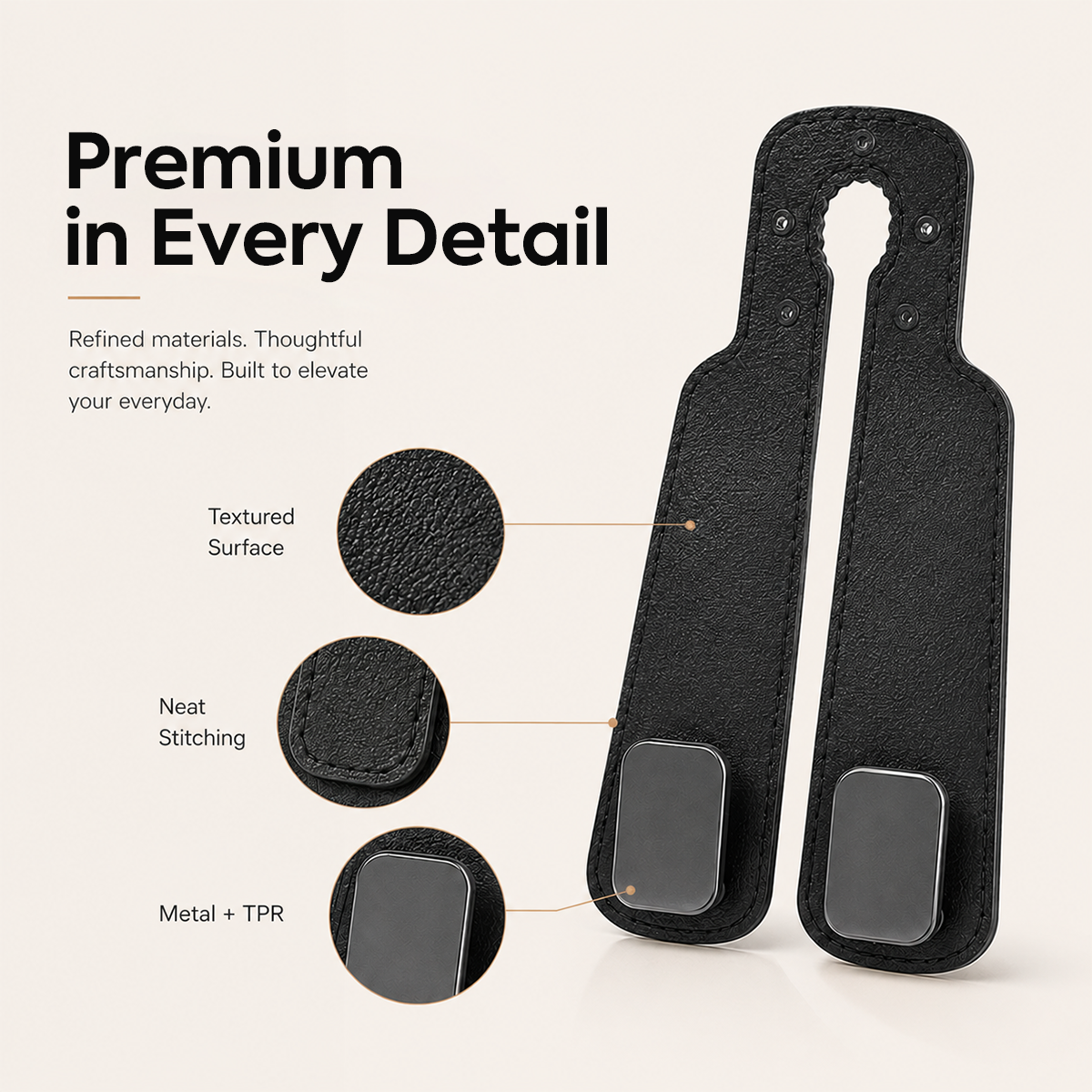 Car Seat Back Alcantara Storage Hook