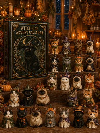2026 Cat Advent Calendar with 24 Collectible Christmas Figures