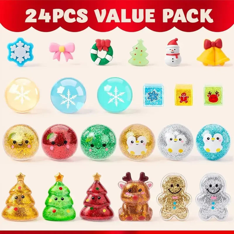 Advent Calendar 2026 Christmas Stress Relief Toy 24PCS Squeeze