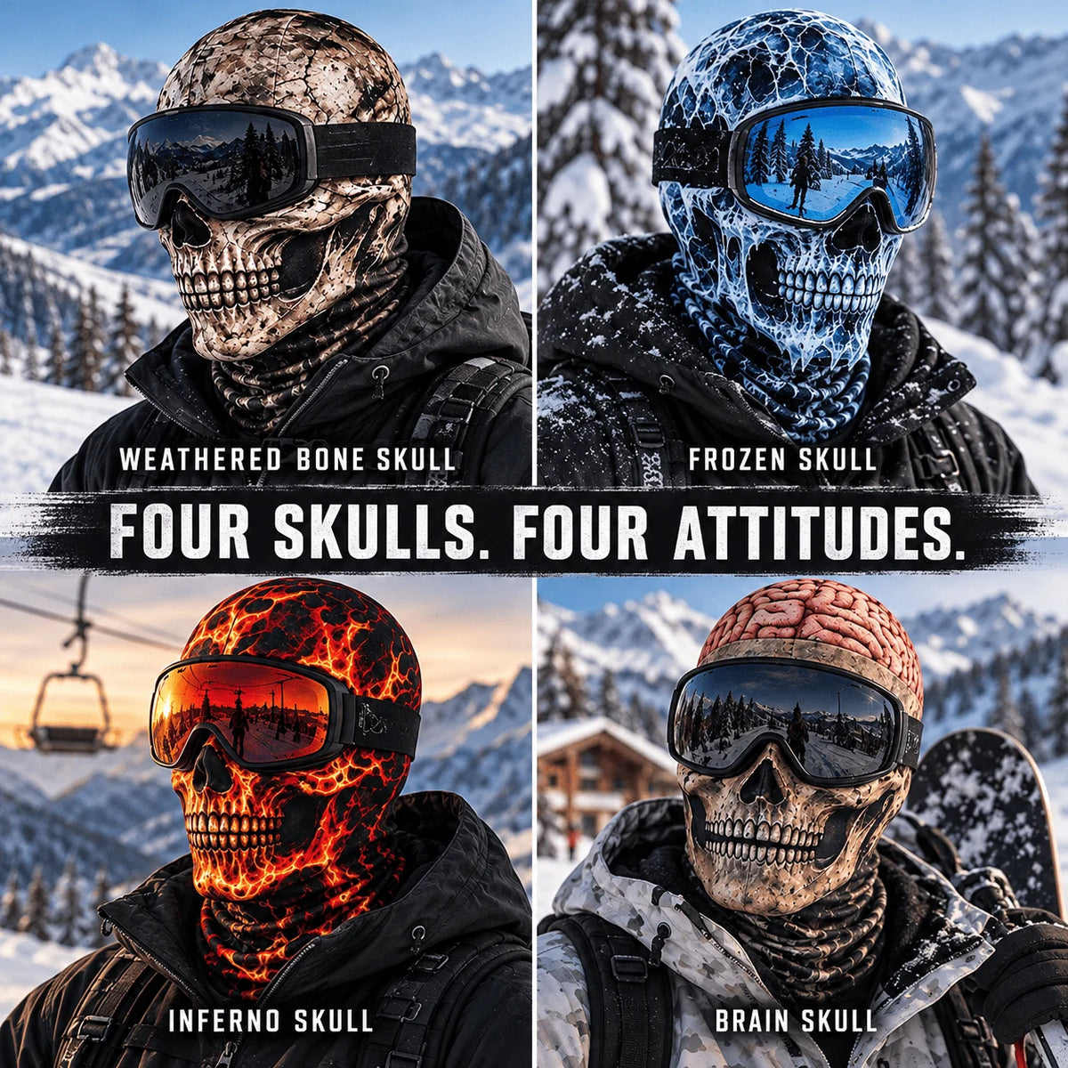 💀 Skull Ski Balaclava Face Mask