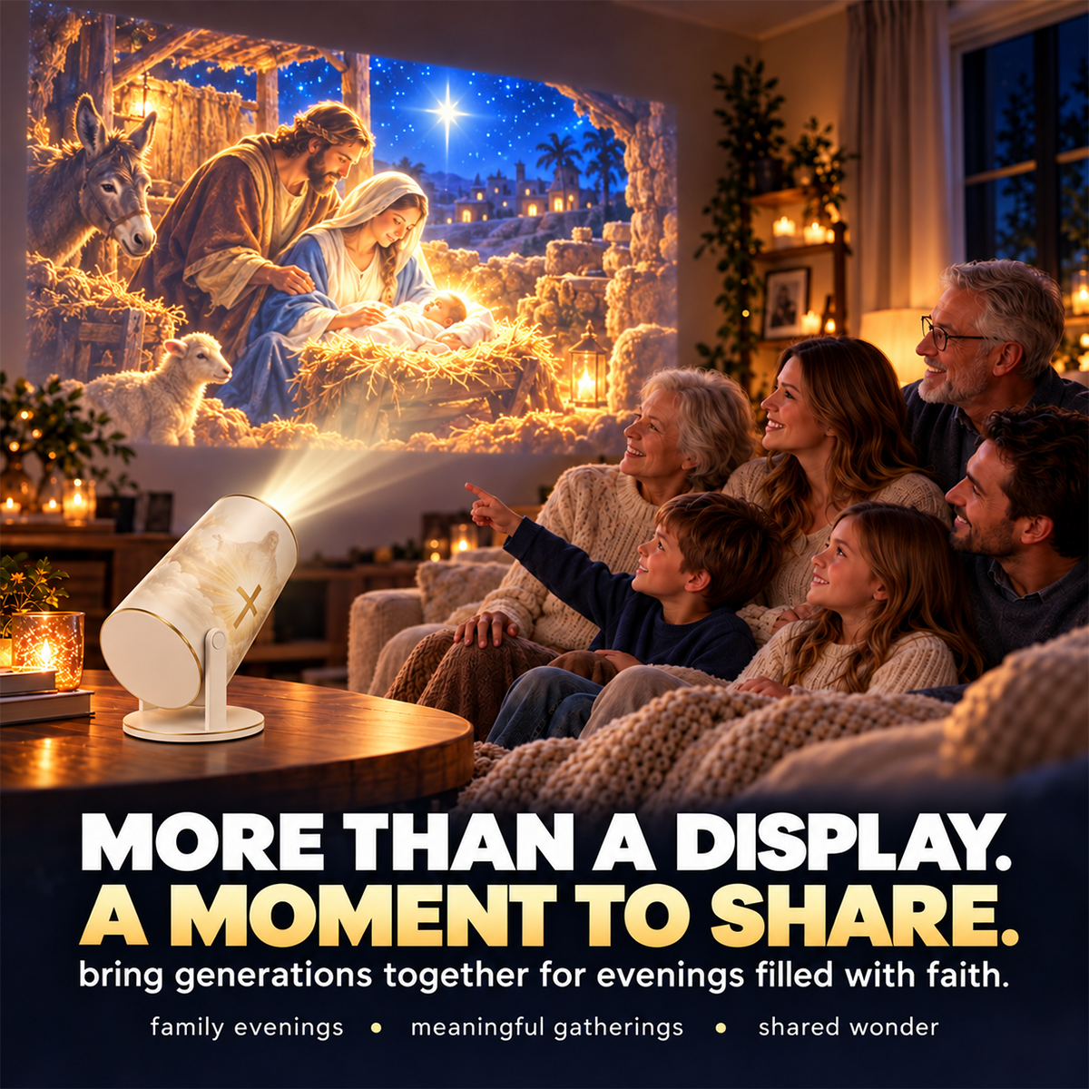 Christian Faith Projector, Portable Religious Pattern Projection Lamp
