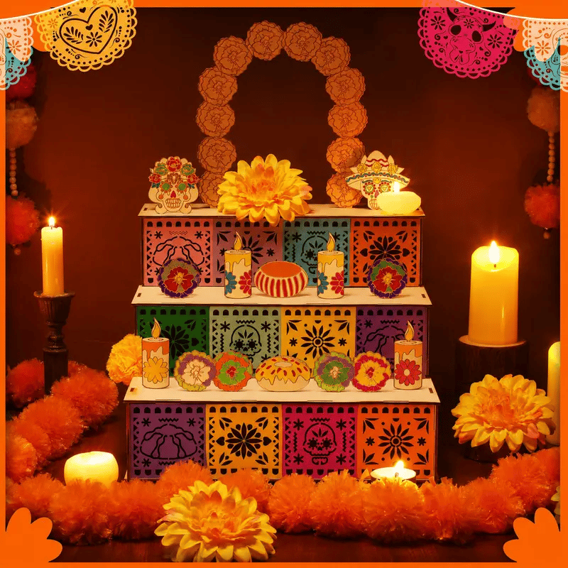 🏵️Day of the Dead Wooden Altar Display Set