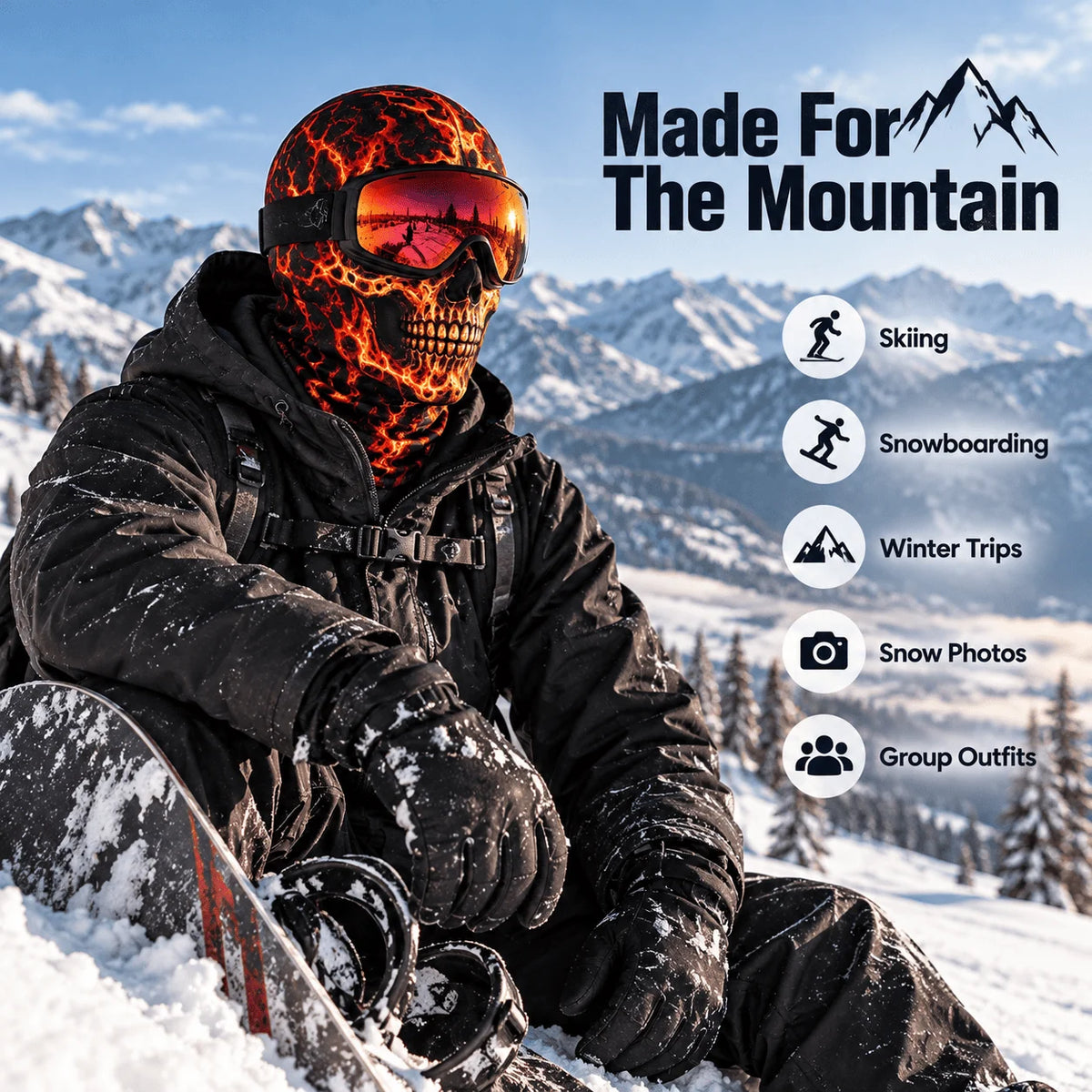 💀 Skull Ski Balaclava Face Mask