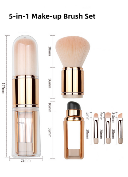 Portable Retractable Makeup Brush Set