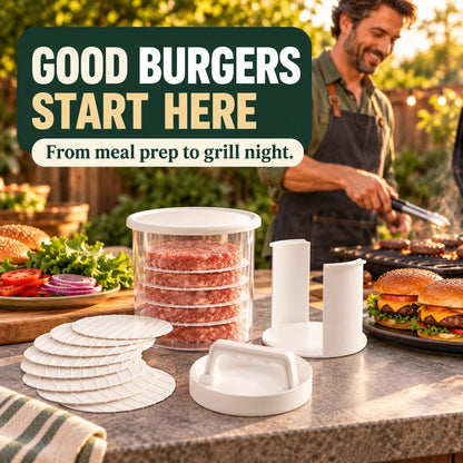 🍔Burger Patty Press & Storage Set | Prep, Stack & Chill