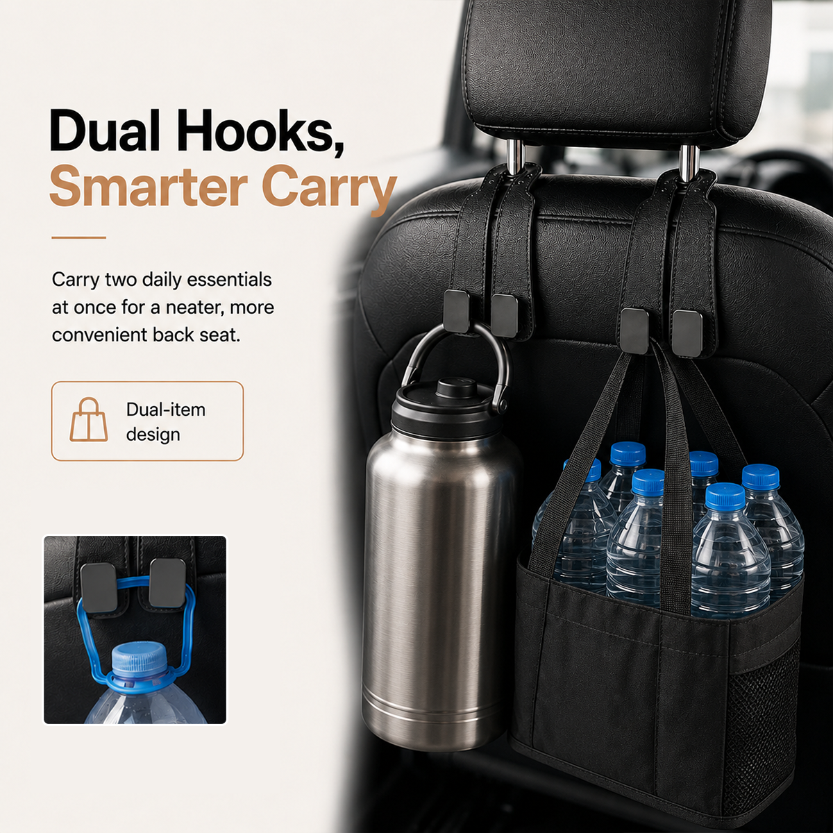 Car Seat Back Alcantara Storage Hook