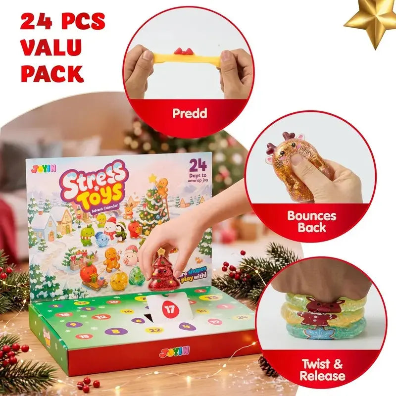 Advent Calendar 2026 Christmas Stress Relief Toy 24PCS Squeeze