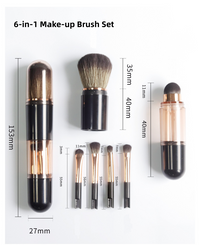 Black(6-in-1 Make-up Brush Set)