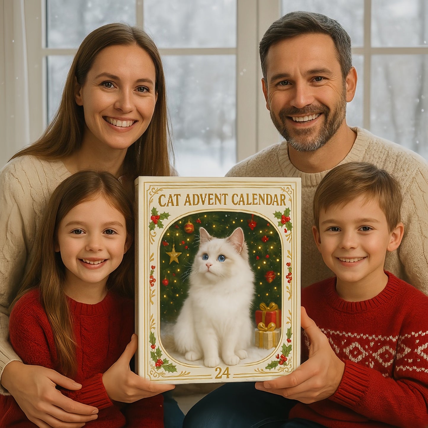 2026 Cat Advent Calendar with 24 Collectible Christmas Figures