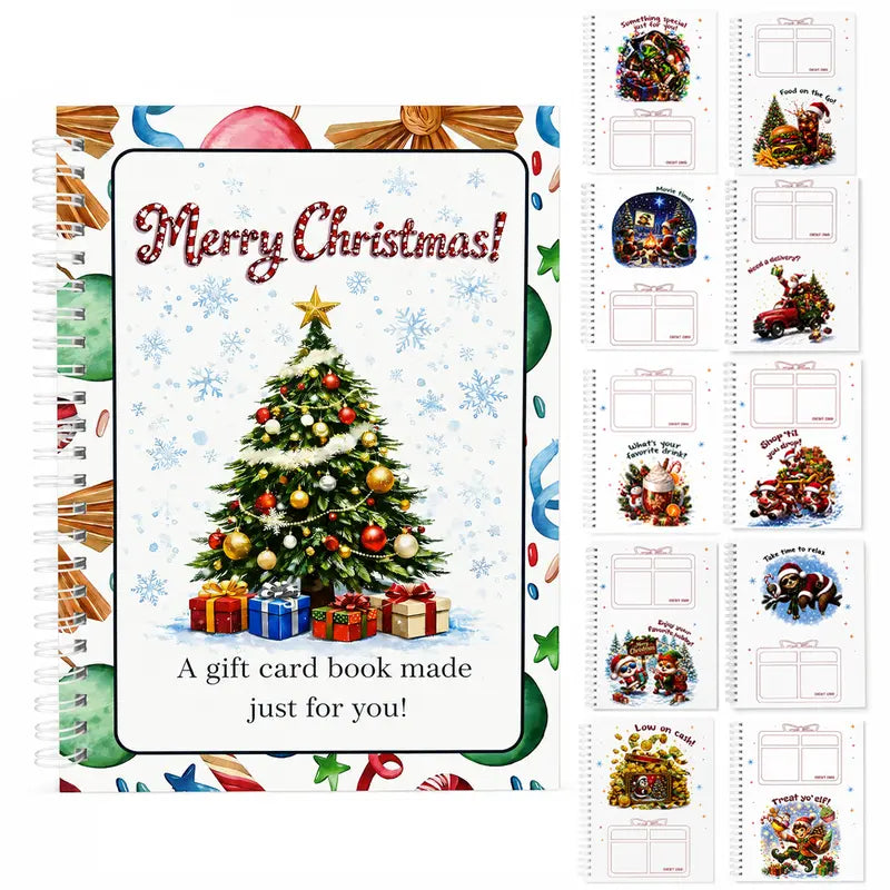 Christmas Gift Card Book, Diy Spiral Bound Gift Card Book