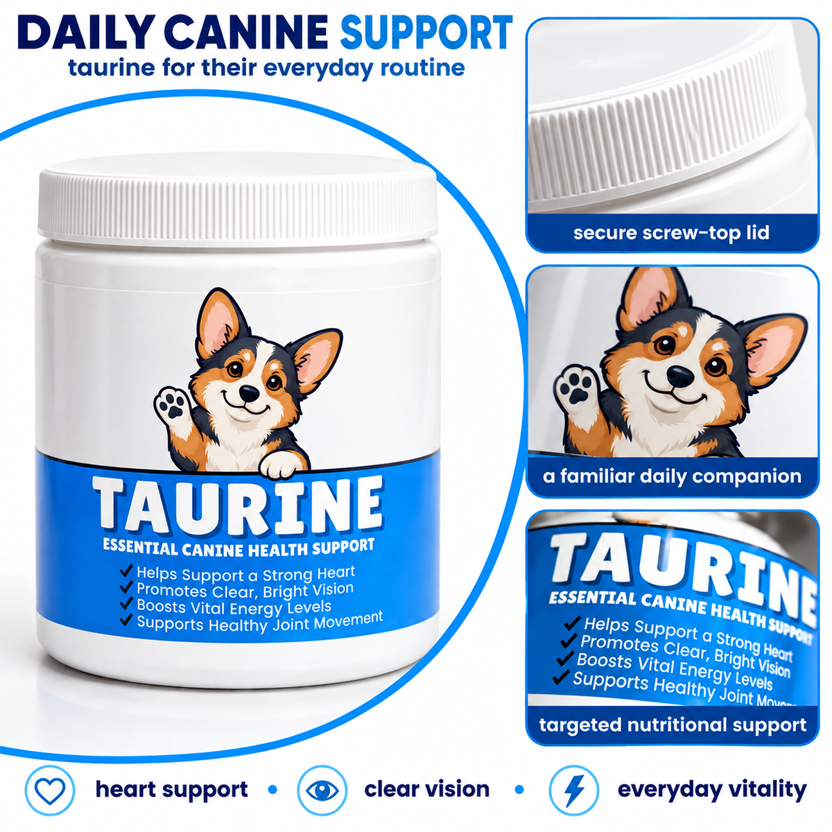 Dog Taurine Nutritional Supplement for Respiratory Support