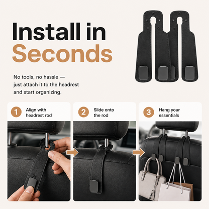 Car Seat Back Alcantara Storage Hook