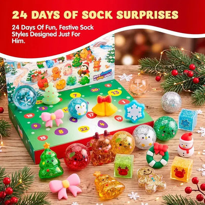Advent Calendar 2026 Christmas Stress Relief Toy 24PCS Squeeze
