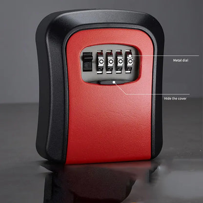 Wall Mount Key Lock Box - 4 Digit Combination Lockbox