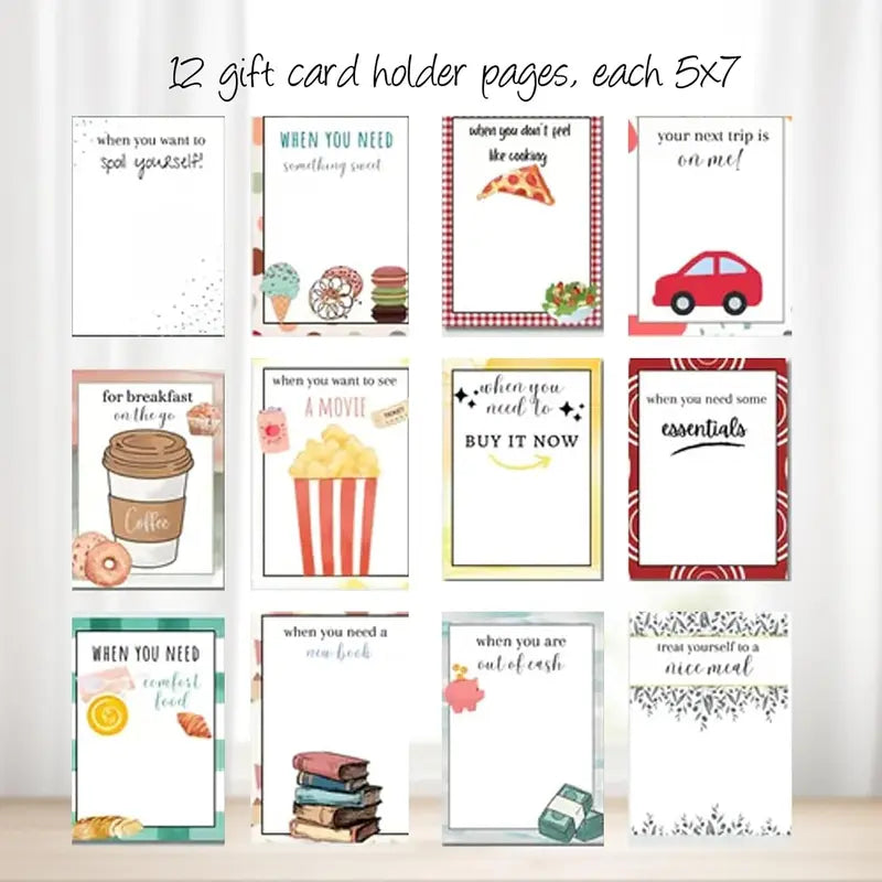 Christmas Gift Card Book, Diy Spiral Bound Gift Card Book