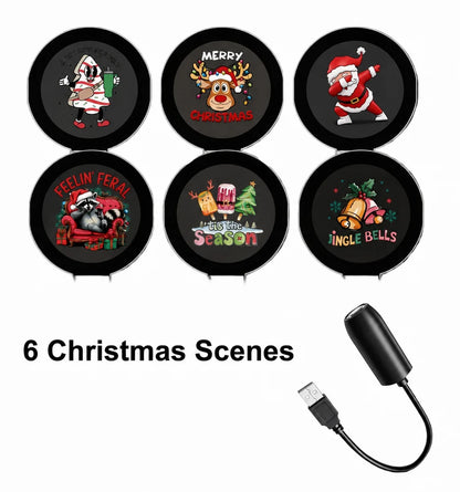 ✨Plug-&-Play HD Christmas Projector – 6 or 10 Festive Scenes(📦Buy 1 Get 1 Free)