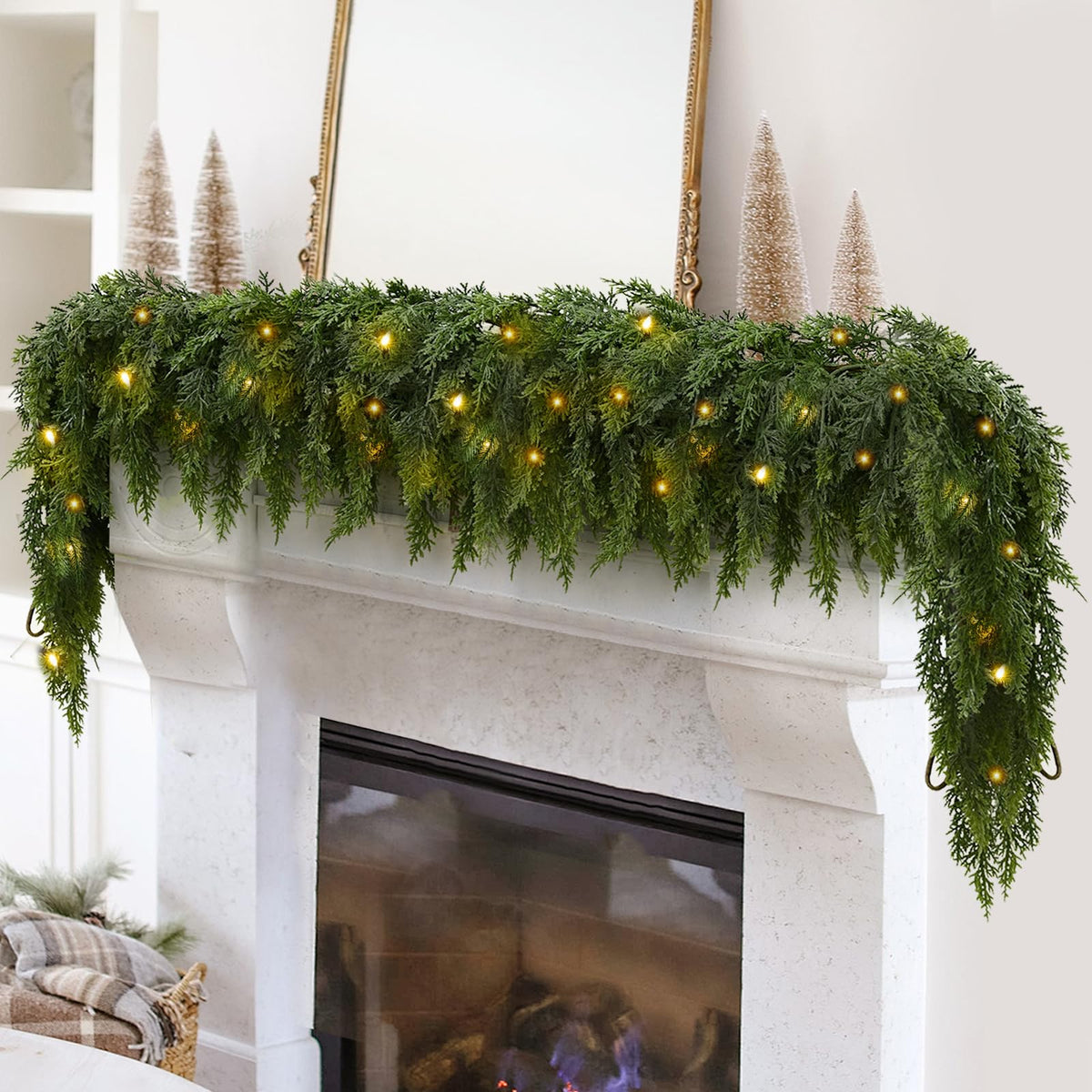💥 Pre-lit Christmas Cedar Garland