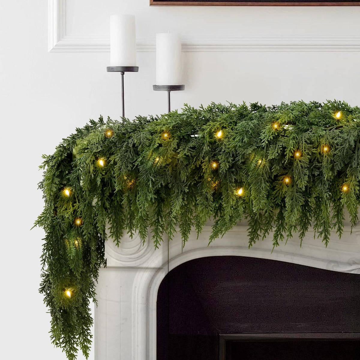💥 Pre-lit Christmas Cedar Garland
