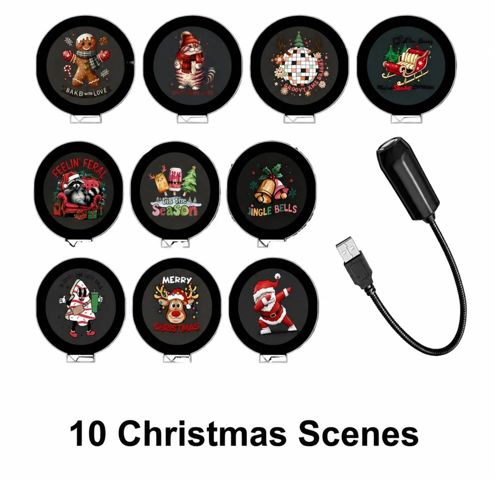 ✨Plug-&-Play HD Christmas Projector – 6 or 10 Festive Scenes(📦Buy 1 Get 1 Free)