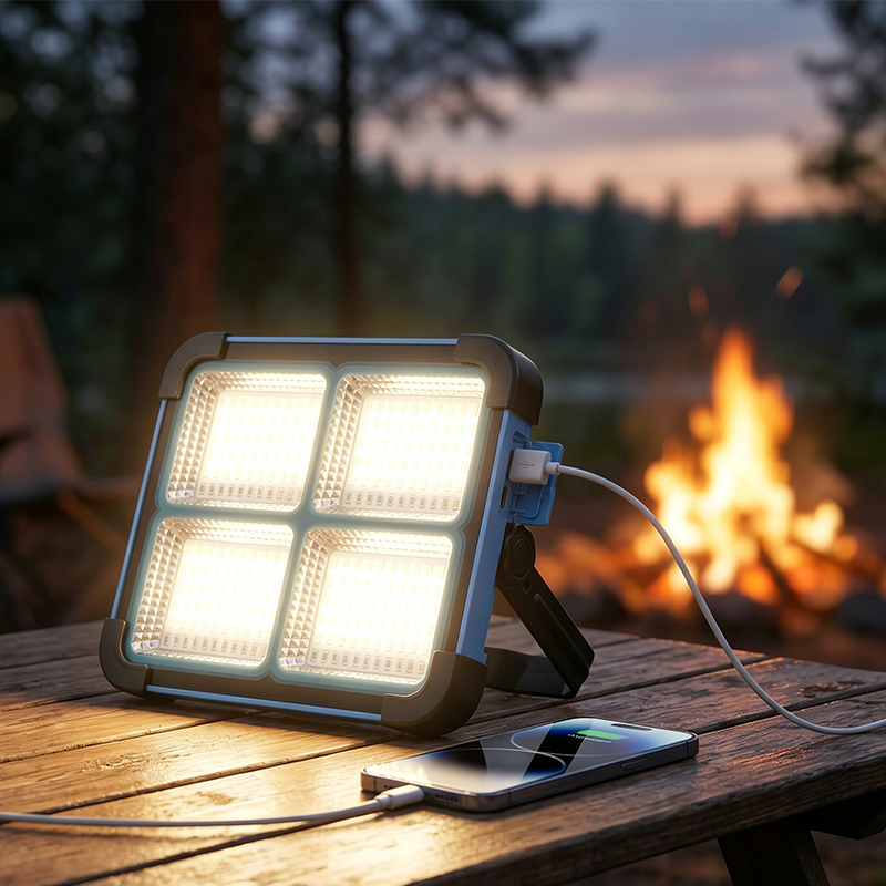 Solar Rechargeable LED Work Light - 288 Super Bright 5730 Beads Floodlight